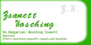 zsanett wosching business card